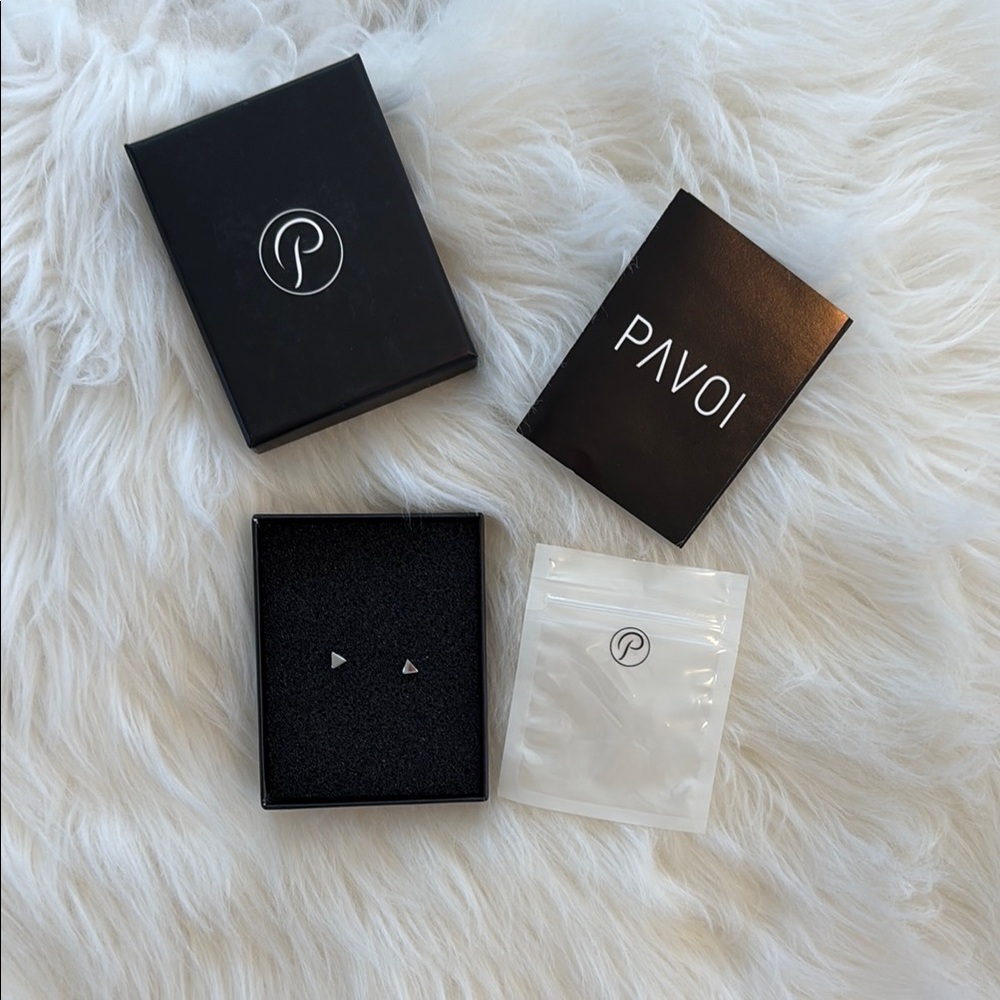 PAVOI Triangle Stud Earrings